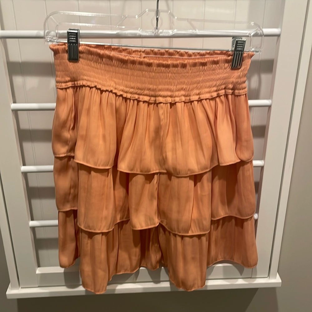 She and sky peach ruffle skirt worn once